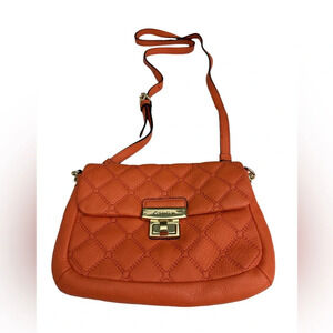 Calvin Klein Quilted Small Crossbody Bag  Salmon Colored